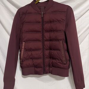 Lululemon Women's Burgundy Reversible Bomber Jacket